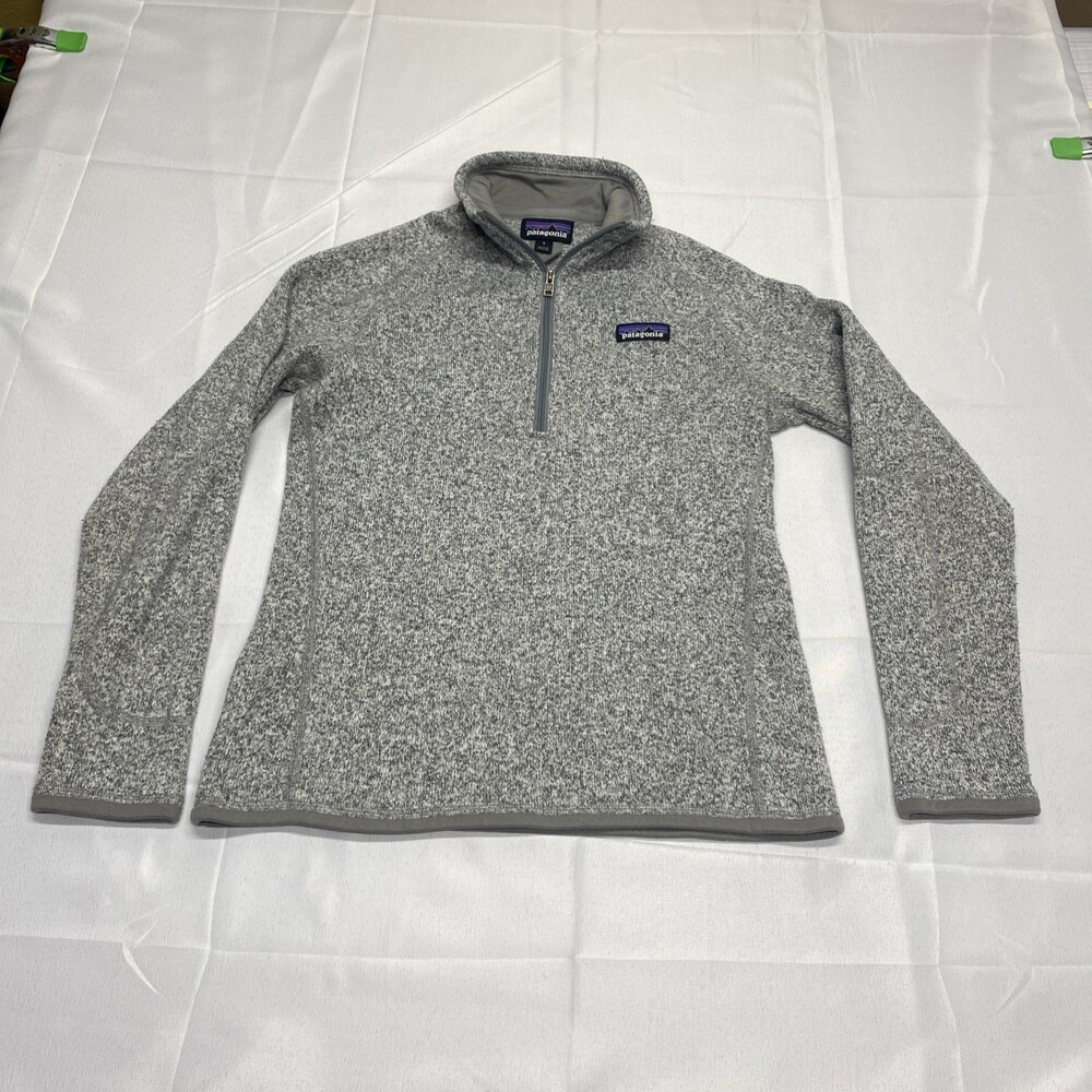 Patagonia Women's Better Sweater 1/4-Zip Fleece Pullover Grey Small